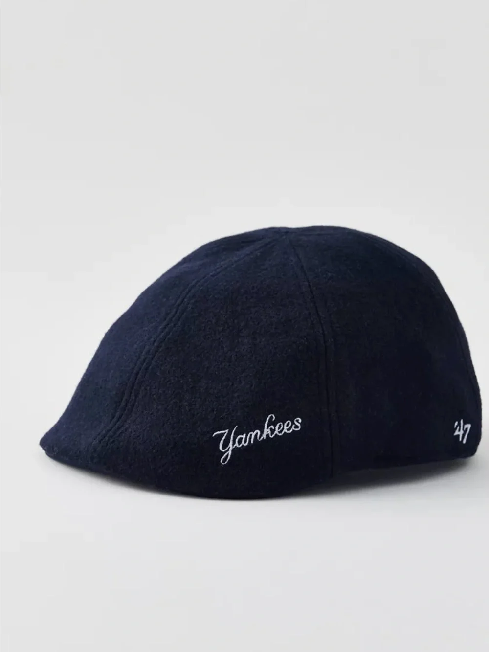 New York Yankees Navy Wool Newsboy Cap